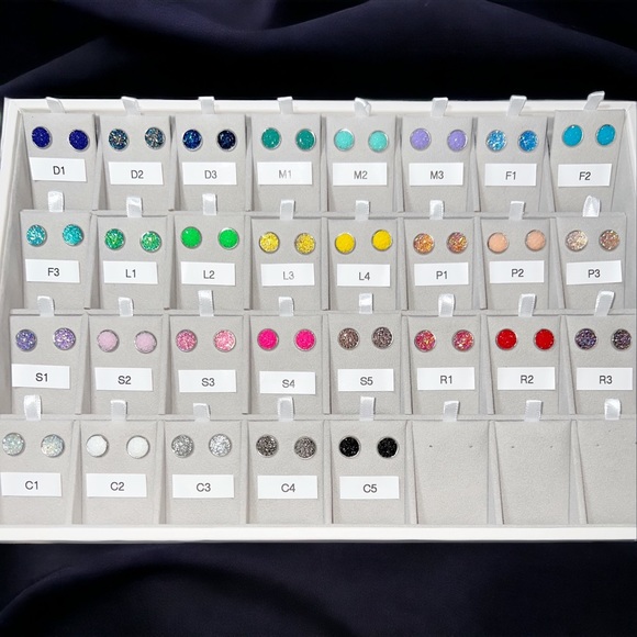 Druzy Crystal and Silver Earrings - Picture 7 of 17